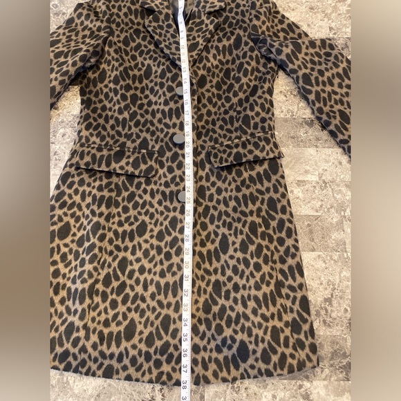 Shelli Segal WM SZM Fitted Animal Print Mid Length Jacket Contemporary Career - Picture 13 of 16